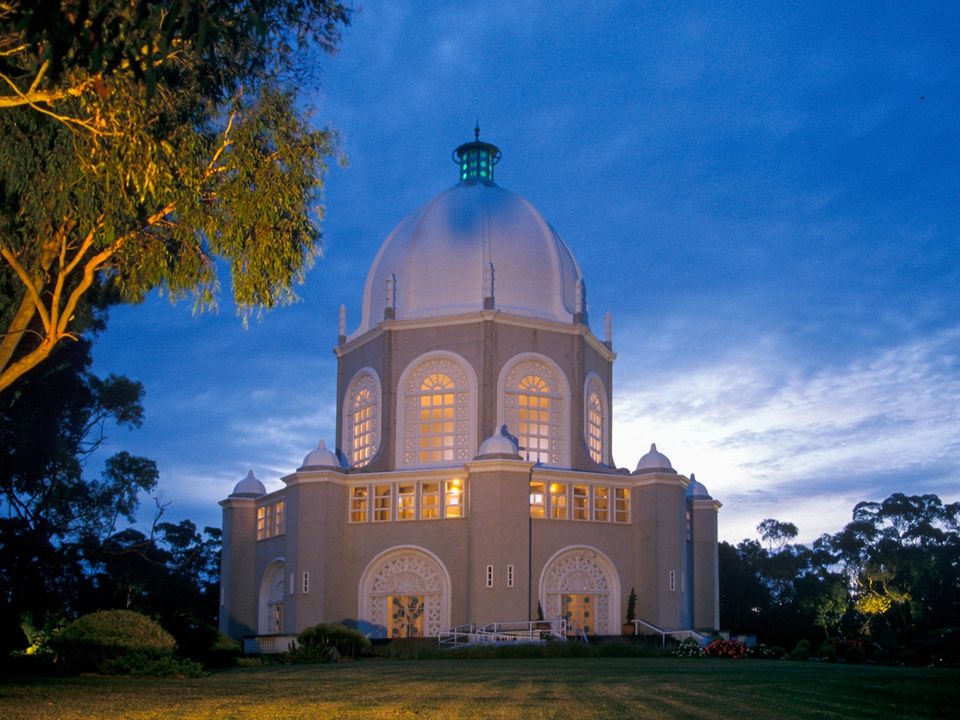 Sydney Bahá’í House of Worship above bushland